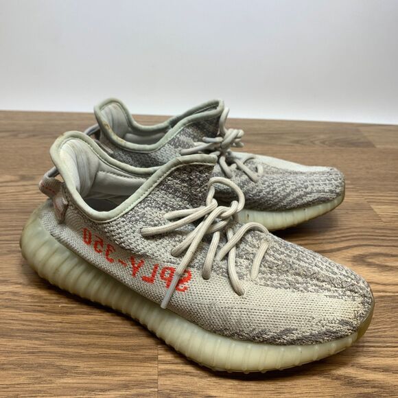 Adidas Yeezy Boost 350 Gray Red 2021 Men’s Size 7 Kanye Used - Picture 1 of 10
